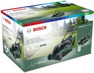 Bosch AdvancedRotak 36-660 Cordless Lawnmower's box.