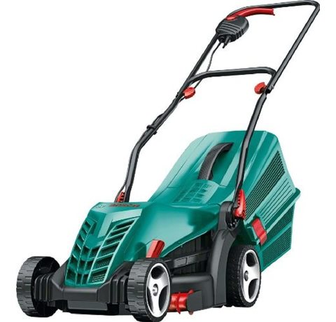 Main view of the Bosch Rotak 34R Electric Rotary Lawnmower.