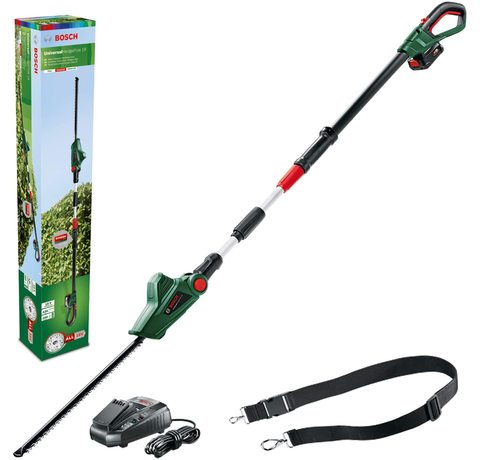 Main view of the Bosch UniversalHedgePole Cordless Hedge Cutter.