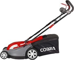 Side view of the Cobra GTRM38 Electric Lawn Mower.