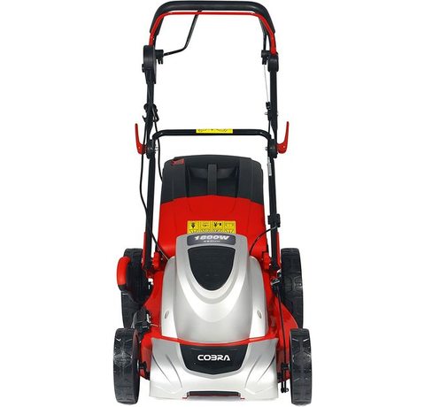 Front view of the Cobra MX46SPE Electric Lawn Mower.