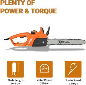 DURHAND Electric Chainsaw's features.