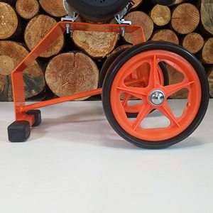 Forest Master FM4DDE Compact Electric Chipper's wheels.