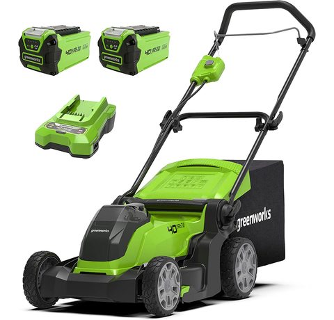 Main view of the Greenworks G40LM41K2X Cordless Lawn Mower.