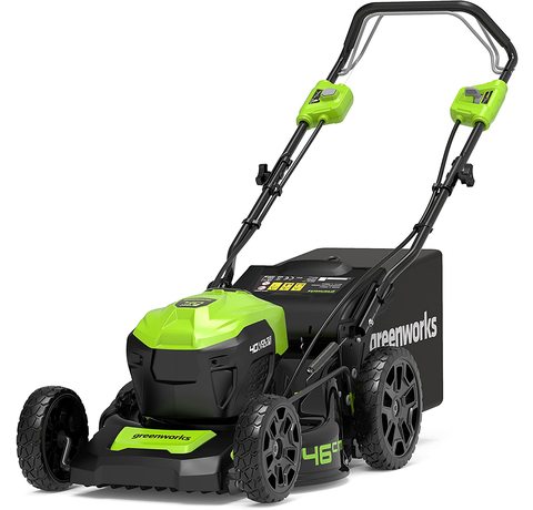 Main view of the Greenworks GD40LM46SP Cordless Lawn Mower.