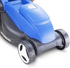 Front view of the Hyundai HYM3200E Electric Lawnmower.