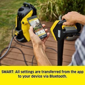 Karcher K7 Premium Smart Control Pressure Washer works with a Bluetooth App.