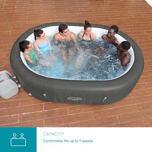 Lay-Z-Spa Mauritius Hot Tub in use.