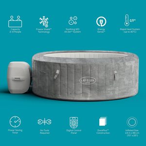 Lay-Z-Spa Zurich Hot Tub's features.
