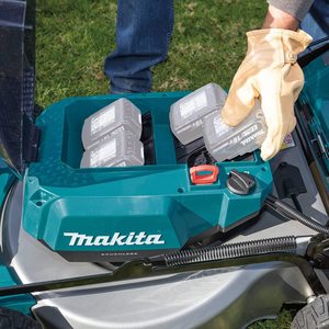 Makita DLM530Z Cordless Lawn Mower is battery powered.
