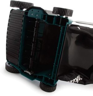 Underneath view of the Makita UV3600 Lawn Scarifier.