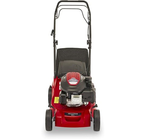 Front view of the Mountfield HP41 Petrol Lawnmower.