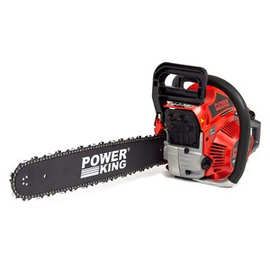 Front view of the PowerKing 20 Inch Petrol Chainsaw.