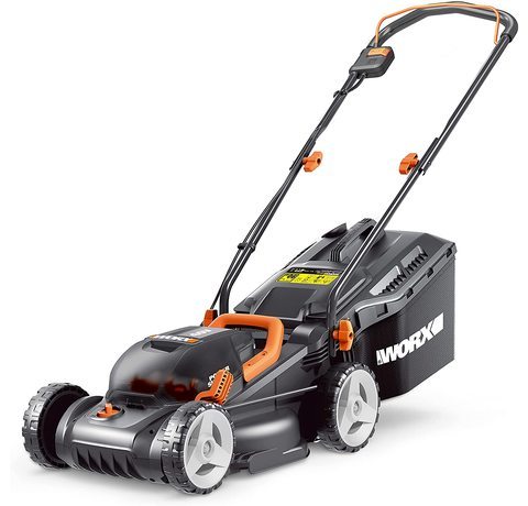 Main view of the WORX WG779E.2 Cordless Lawn Mower.