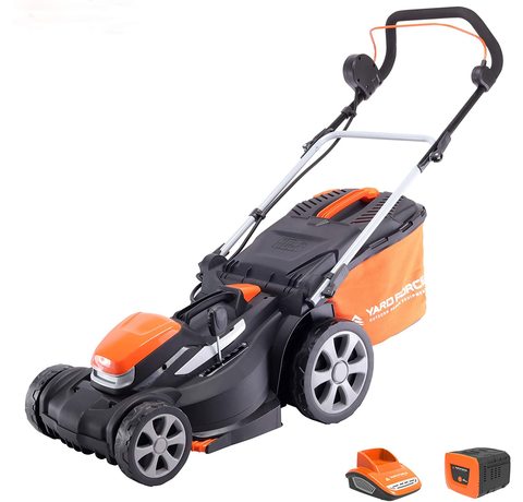Main view of the Yard Force 40V 34cm Cordless Lawnmower.