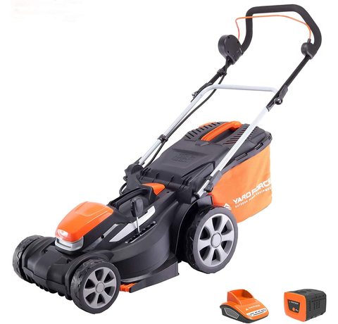 Main view of the Yard Force 40V 37cm Cordless Lawnmower.