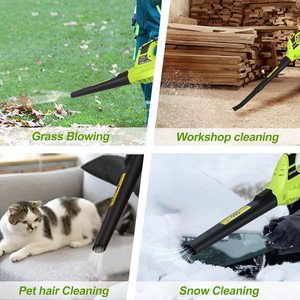 Bigzzia Cordless Leaf Blower in use.