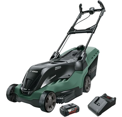 Main view of the Bosch AdvancedRotak 36-650 Cordless Lawnmower.