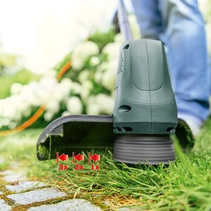 Bosch EasyGrassCut 23 Corded Grass Trimmer's widths.