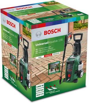 Bosch UniversalAquatak 135 Pressure Washer's box.