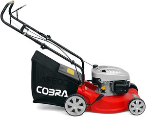 Side view of the Cobra M41C Petrol Lawn Mower.