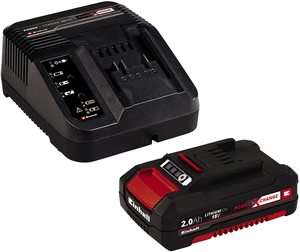 Einhell Cordless Leaf Blower's battery and charger.