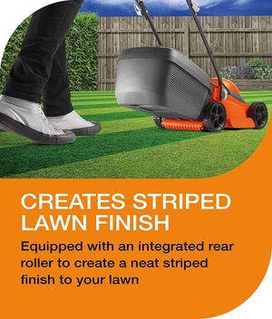 Flymo EasiMow 300R Electric Rotary Lawn Mower in use.