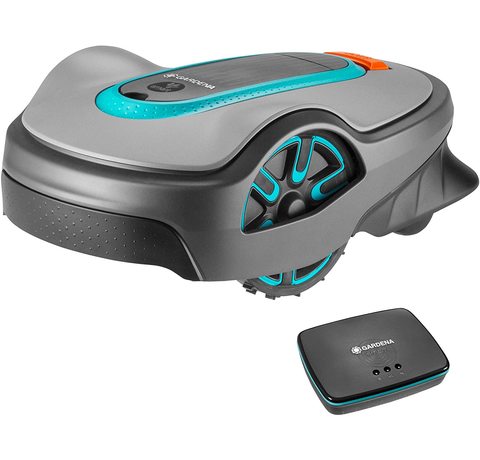 Main view of the GARDENA SILENO Life 1000 Smart Robotic Lawn Mower.