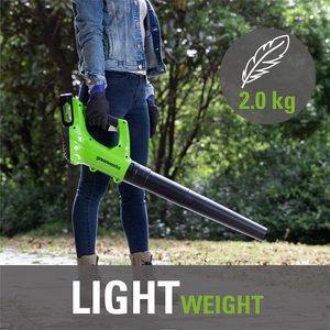 Greenworks Cordless Leaf Blower's lightweight design.