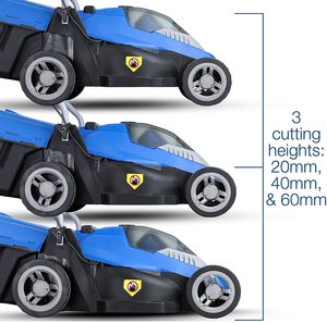 Hyundai HYM40Li330P Cordless Rotary Lawnmower's adjustable cutting heights.