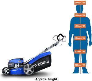 Hyundai HYM460SP Self-Propelled Petrol Lawnmower's height.