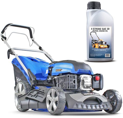 Main view of the Hyundai HYM460SP Self-Propelled Petrol Lawnmower.