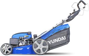 Side view of the Hyundai HYM510SPE Petrol Lawn Mower.