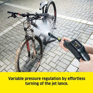 Karcher K3 Power Control Pressure Washer in use.