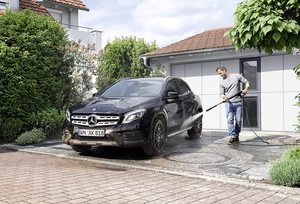 Karcher K4 Compact Pressure Washer in use.