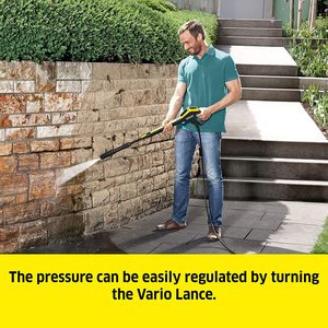 Karcher K4 Power Control Pressure Washer in use.