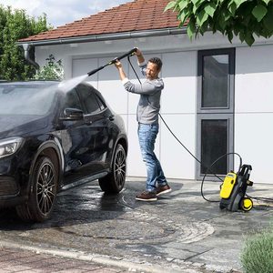 Karcher K5 Compact Pressure Washer in use.