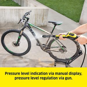 Karcher K5 Power Control Pressure Washer in use.