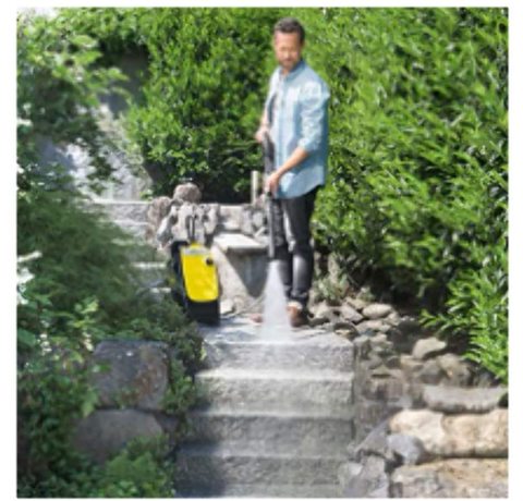 Karcher K7 Compact Pressure Washer in use.