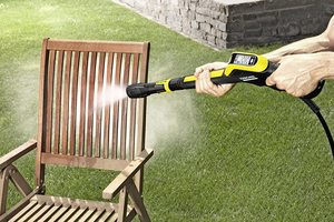 Karcher K7 Premium Full Control Plus Pressure Washer in use.