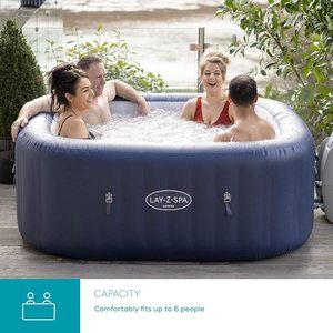 Lay-Z-Spa Hawaii Hot Tub in use.