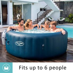 Lay-Z-Spa Milan Hot Tub in use.
