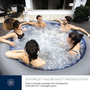 Lay-Z-Spa St Moritz Hot Tub in use.