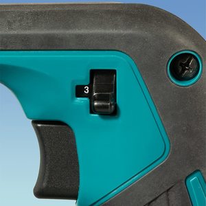 Makita DUB185Z Cordless Blower's controls.