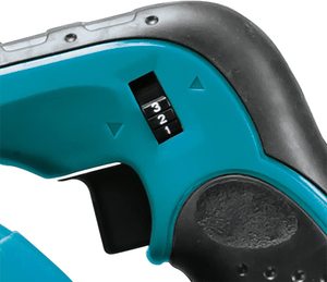 Makita DUB186Z 18V Cordless Blower's controls.