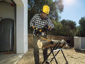 McCulloch CS50S Petrol Chainsaw in use.