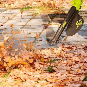 Mylek Leaf Blower And Vacuum in use.