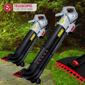 NETTA 3-in-1 Leaf Blower's telescopic tube and rake.