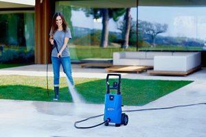 Nilfisk C110 Pressure Washer in use.