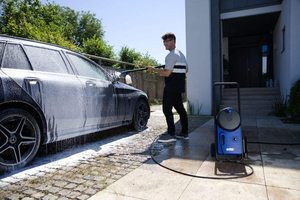 Nilfisk Core 140 Pressure Washer in use.